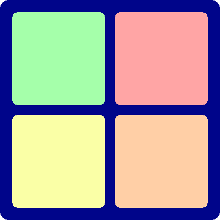 AAC Yes No Board / Grid 2x2 Blue