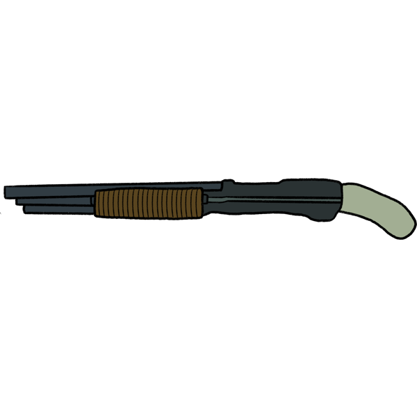pump action shotgun