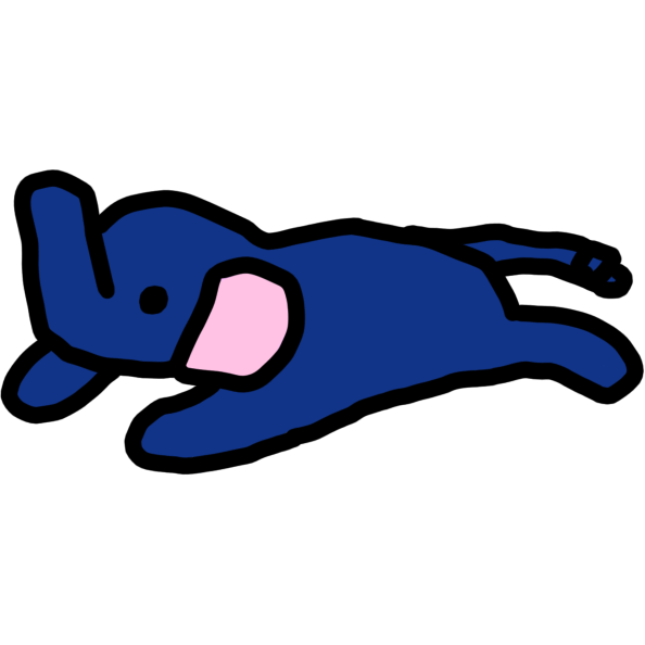 royal blue elephant plush