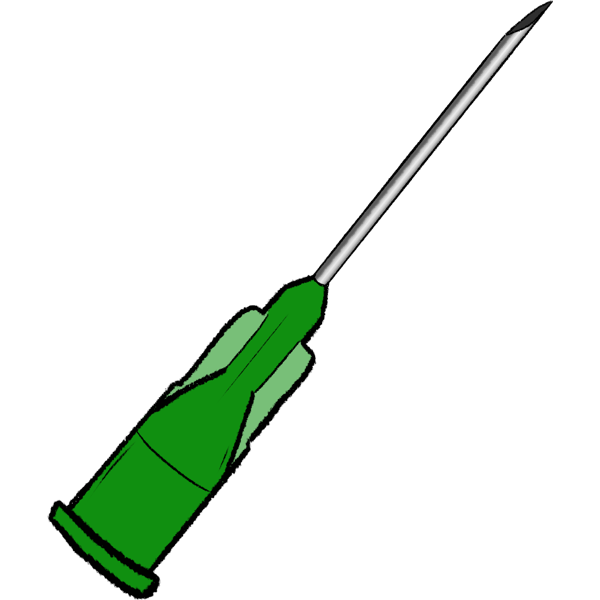 21 gauge needle