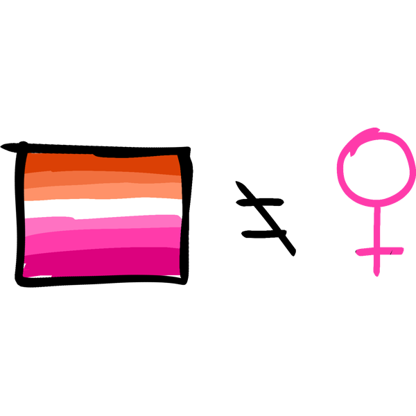 lesbian but not female