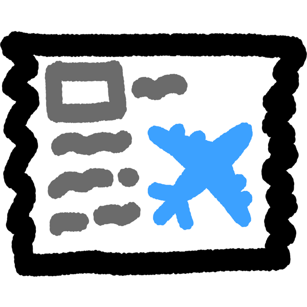 plane / flight ticket