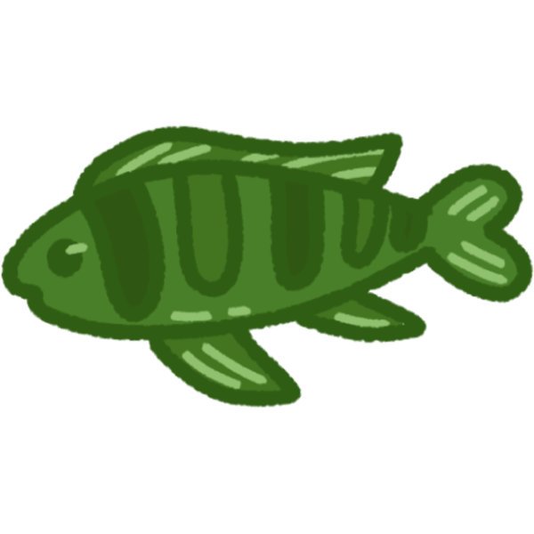green fish